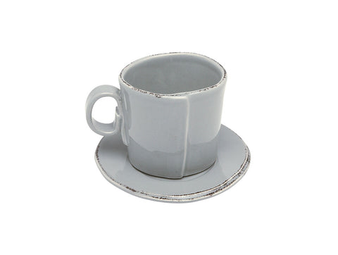 "Lastra" Set Caffe Espresso Cup & Saucer white