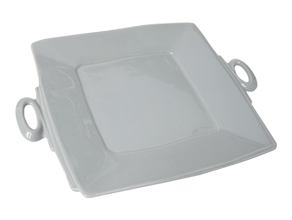 "Lastra" Handler Square Platter gray