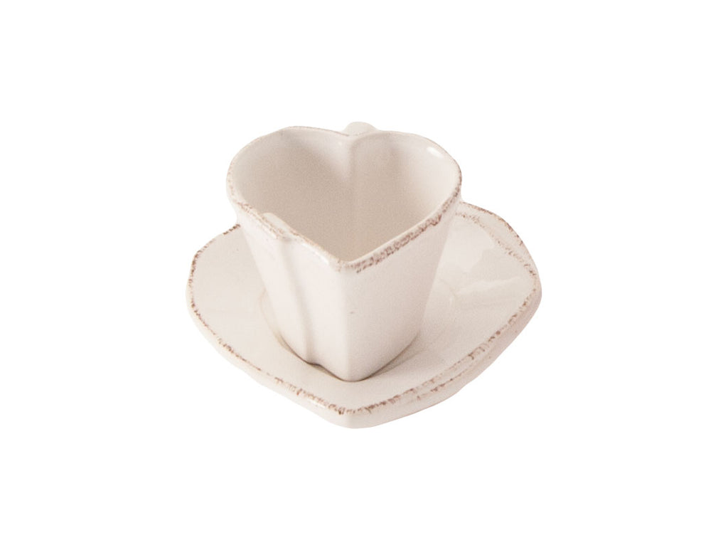 "Lastra" Cafè Set Cup & Saucer white