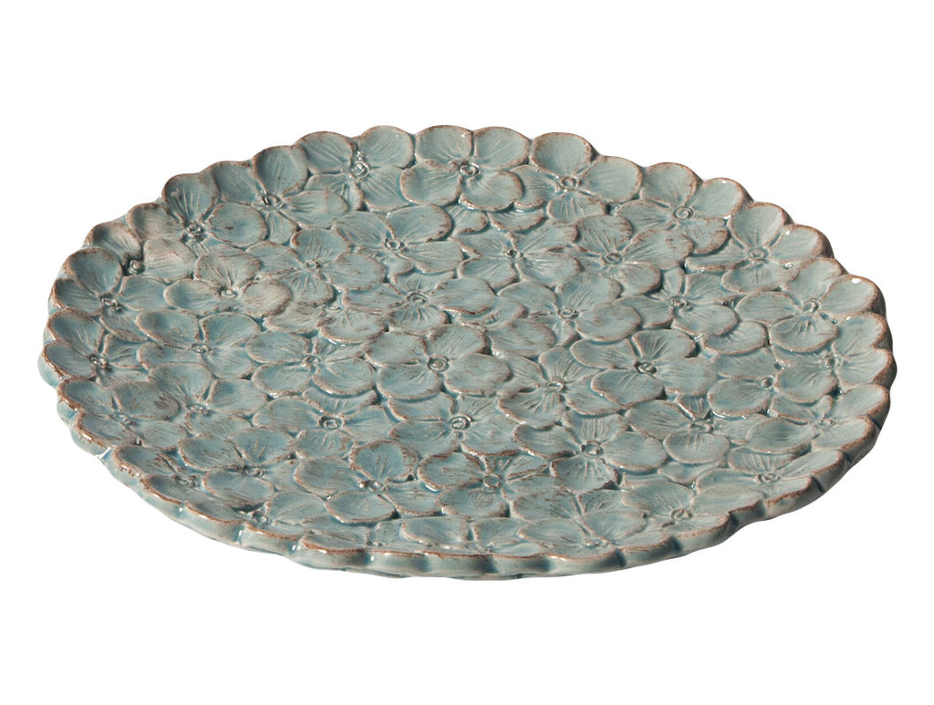 "Romantica" Hydrangea Small Plate Turquoise
