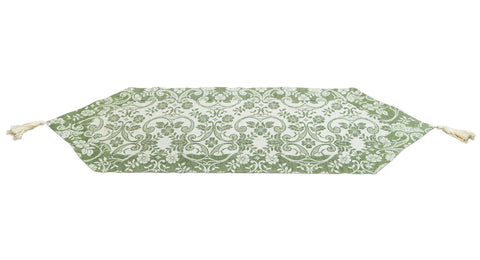 Table runner "Melania Chiaro" with tassels