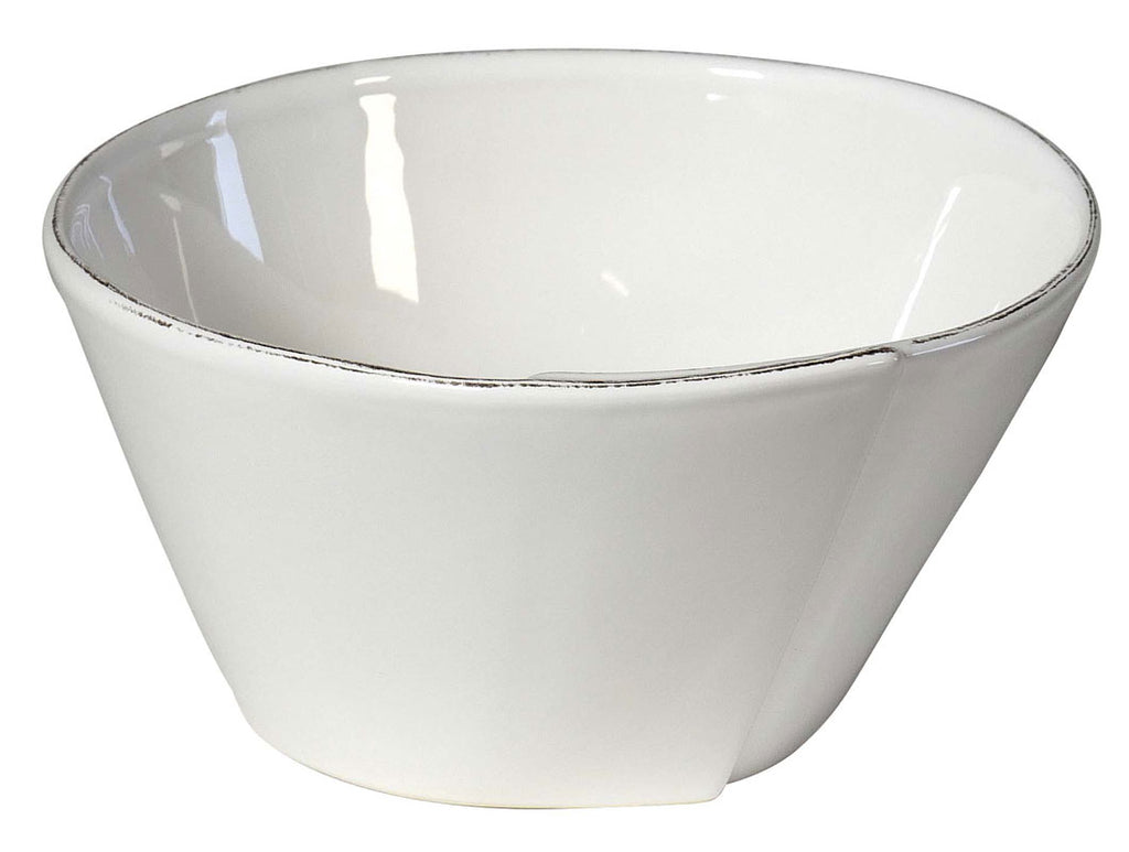 "Lastra" Large Conic Salad Bowl white