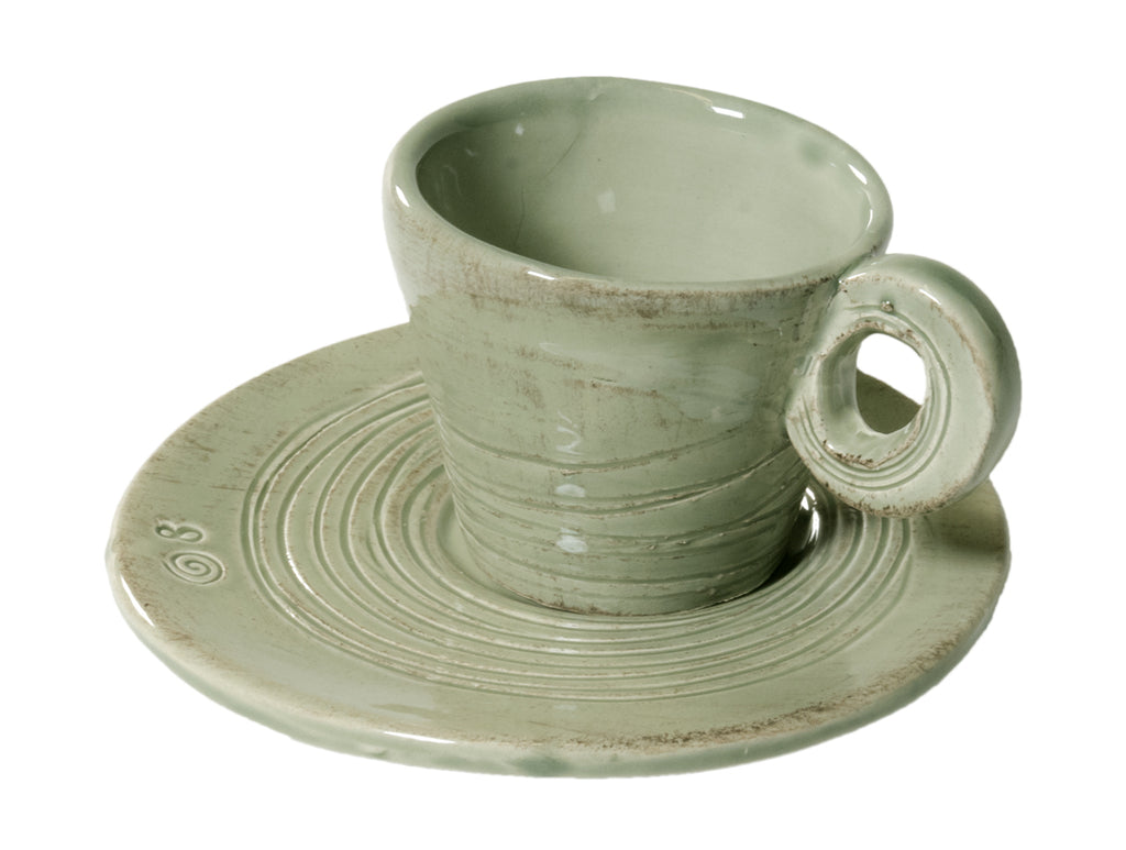 "Infinito" Set Cafè Cup & Saucer salvia