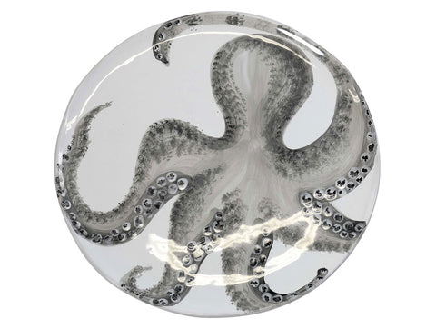 "Marina"  Round Platter Polpo