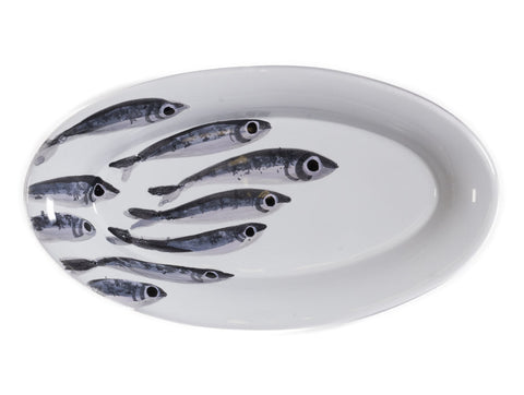 "Marina"  Small Oval Tray Sardine