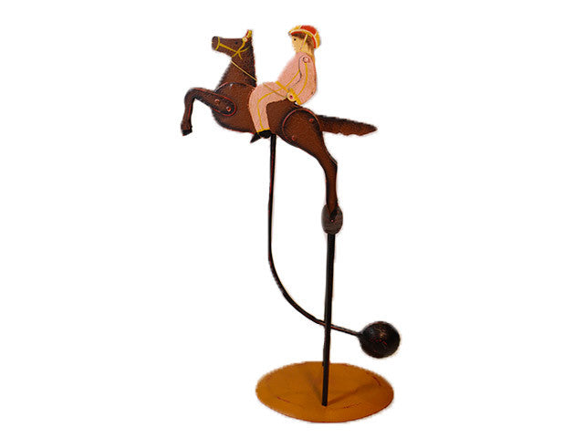 Wrought iron Palio jockeys