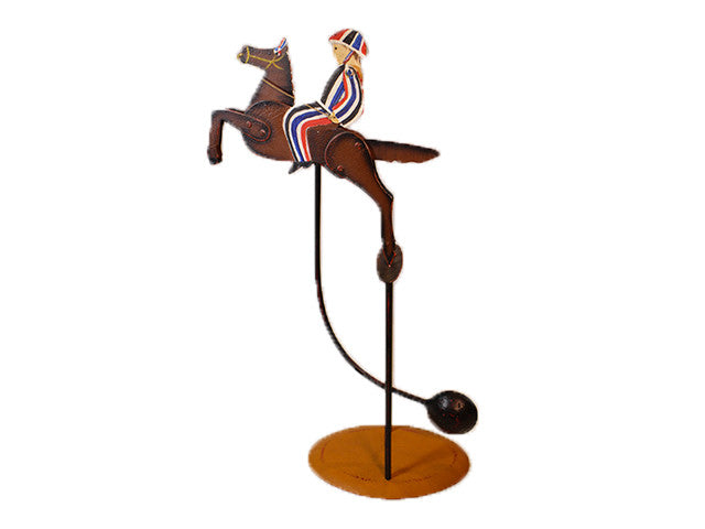 Wrought iron Palio jockeys