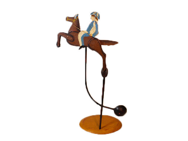 Wrought iron Palio jockeys