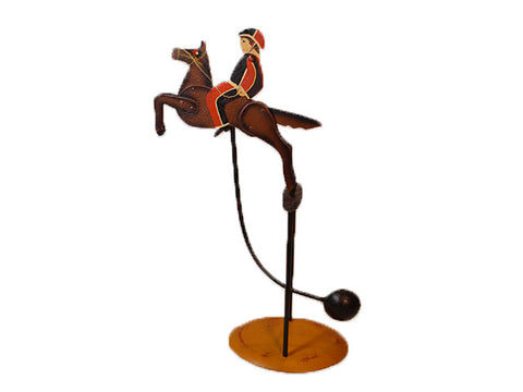 Wrought iron Palio jockeys