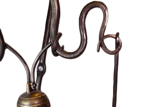 Wrought iron bell with serpent