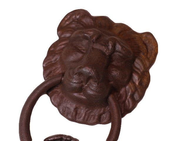 Wrought iron door knocker Lion