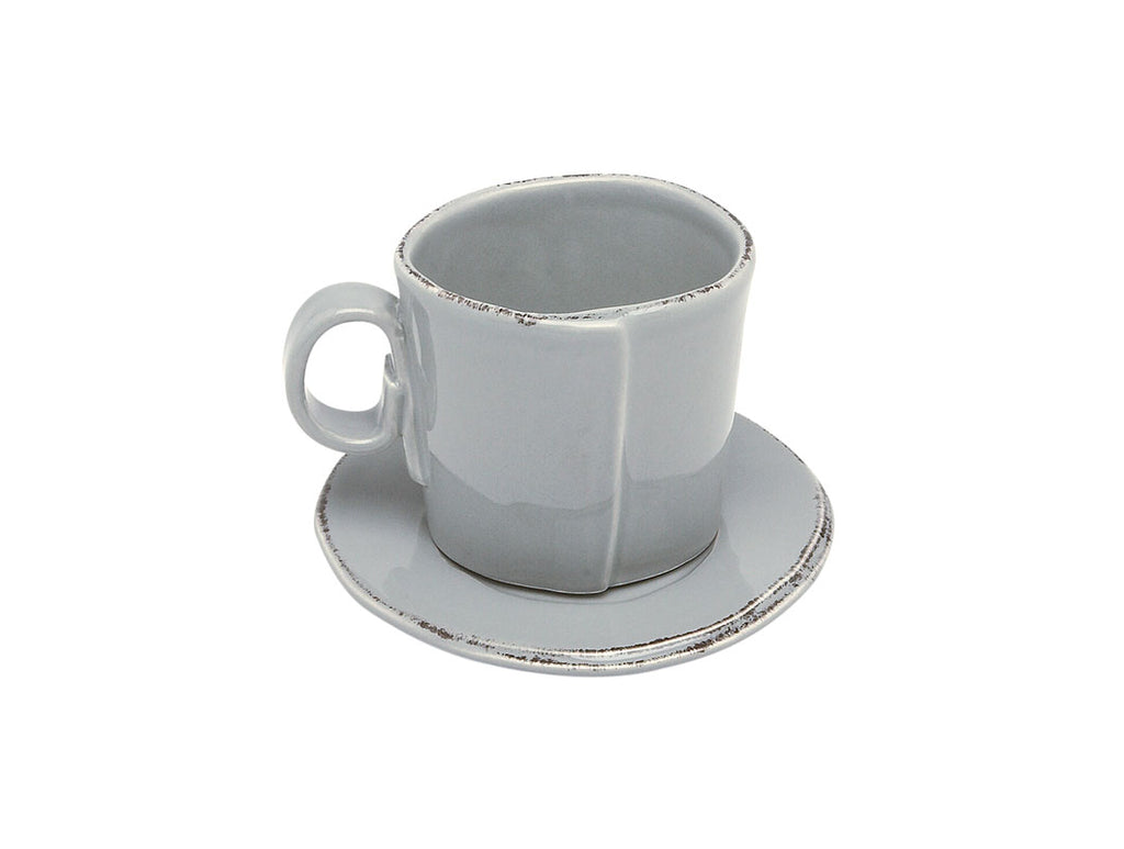 "Lastra" Set Caffe Espresso Cup & Saucer gray