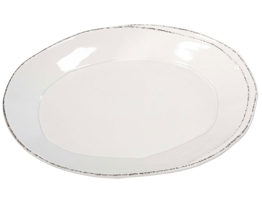 "Lastra" Small Oval Platter white
