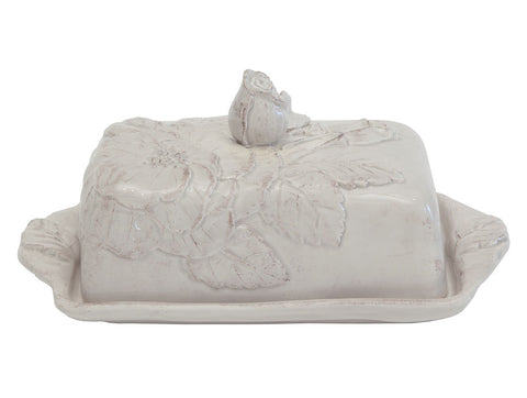 "Romantica" Butter Dish white