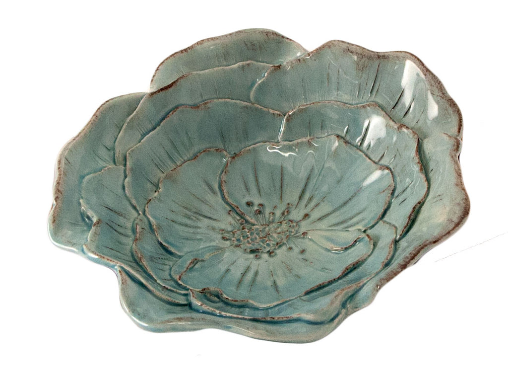 "Romantica" Rose Small Bowl Turquoise