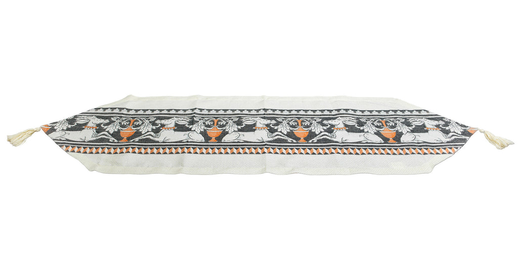 Table runner "Cervo di Siena" with tassels