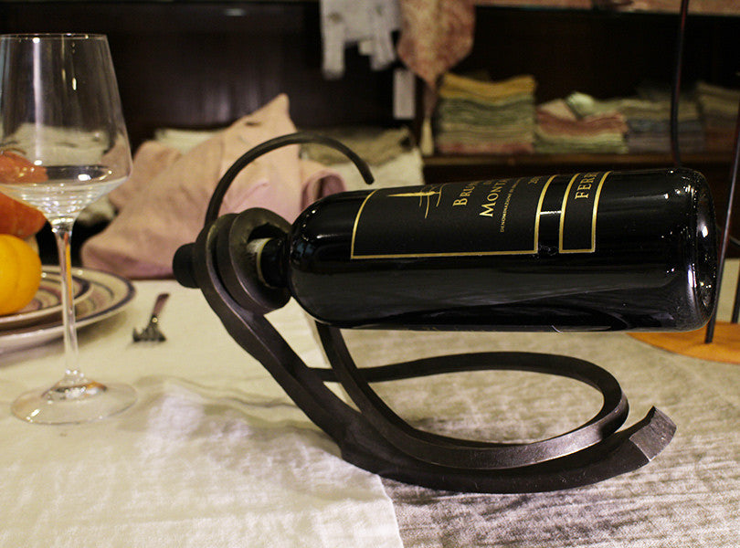 Wrought iron wine holder