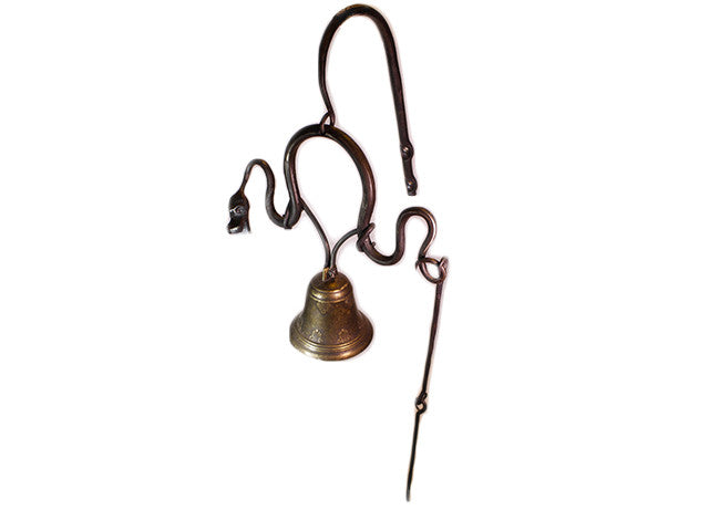 Wrought iron bell with serpent