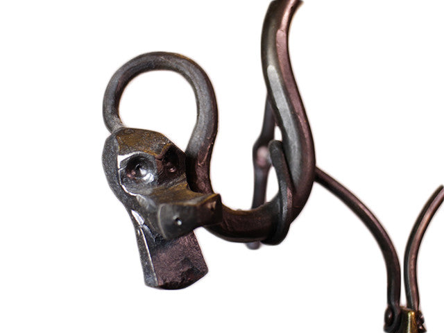 Wrought iron bell with serpent
