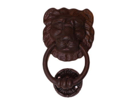 Wrought iron door knocker Lion
