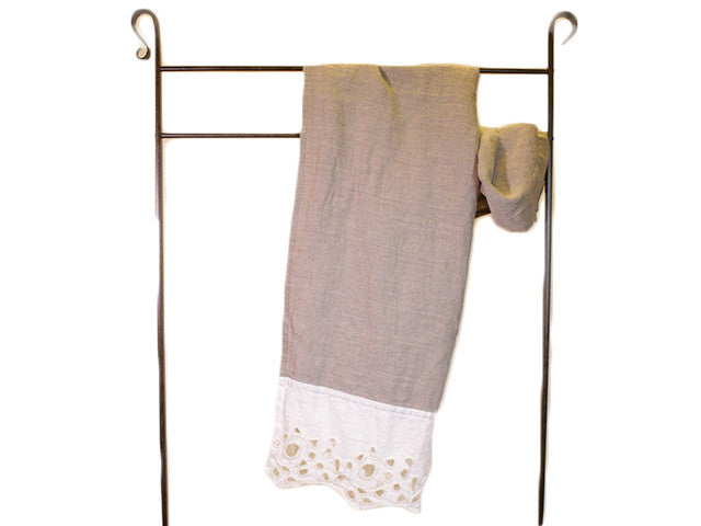 Wrought iron towel holder